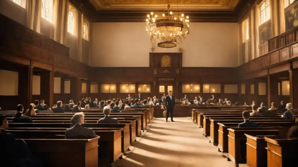 The court room shows the balance between the general legal practice and personal life